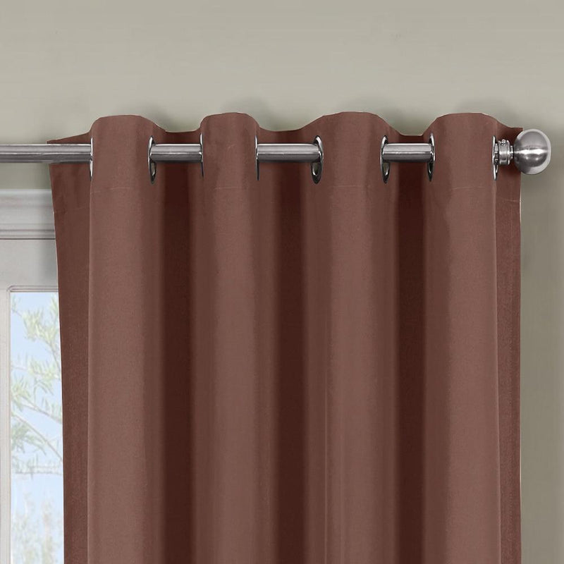 Luxor Heavyweight 100% Cotton Room-Darkening Grommet Curtains Single Panel-Wholesale Beddings