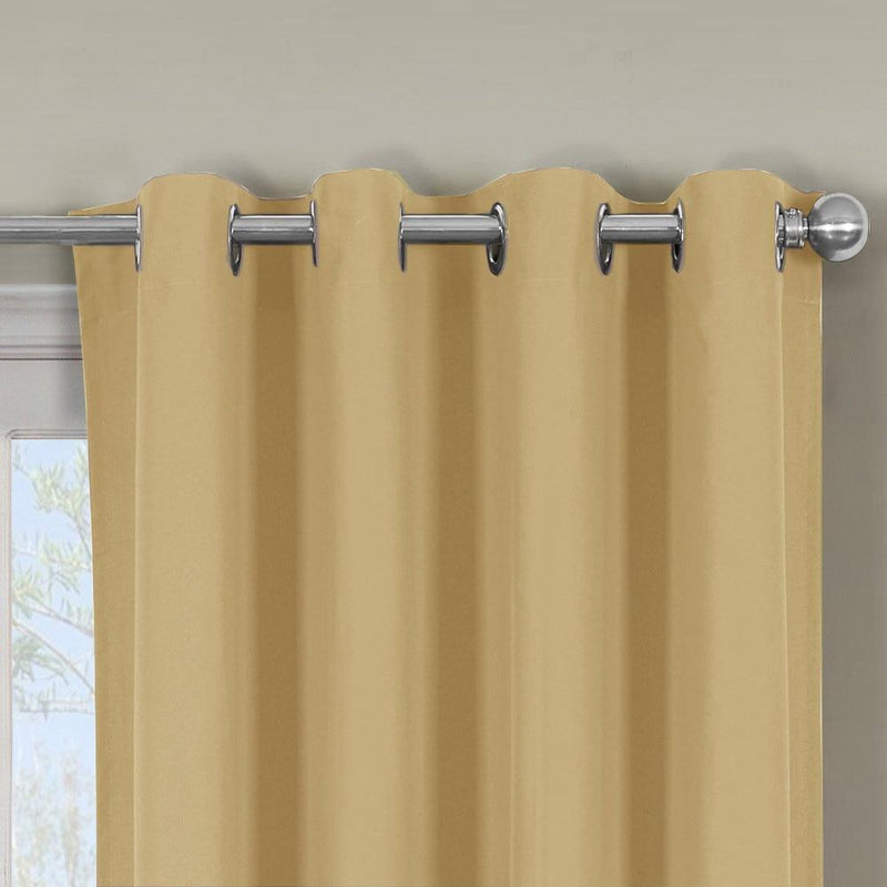 Luxor Heavyweight 100% Cotton Room-Darkening Grommet Curtains Single Panel-Wholesale Beddings