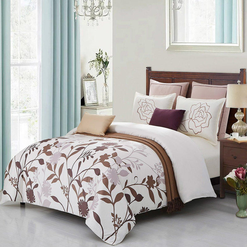 May Blossom 7 Piece Cotton Duvet Cover Set-Wholesale Beddings