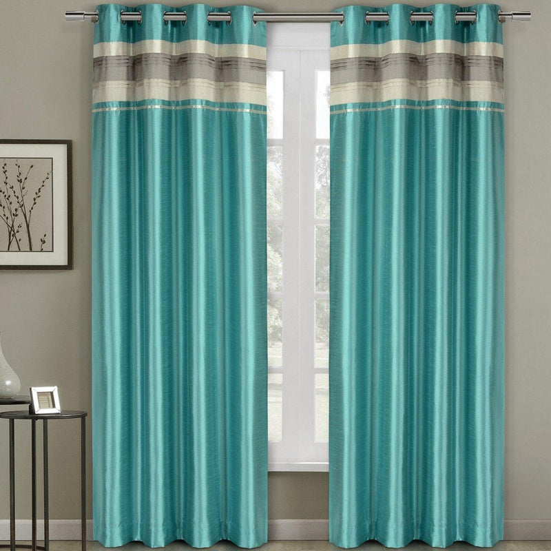 Milan Lined Blackout Curtains with Grommets Single Panel-Wholesale Beddings