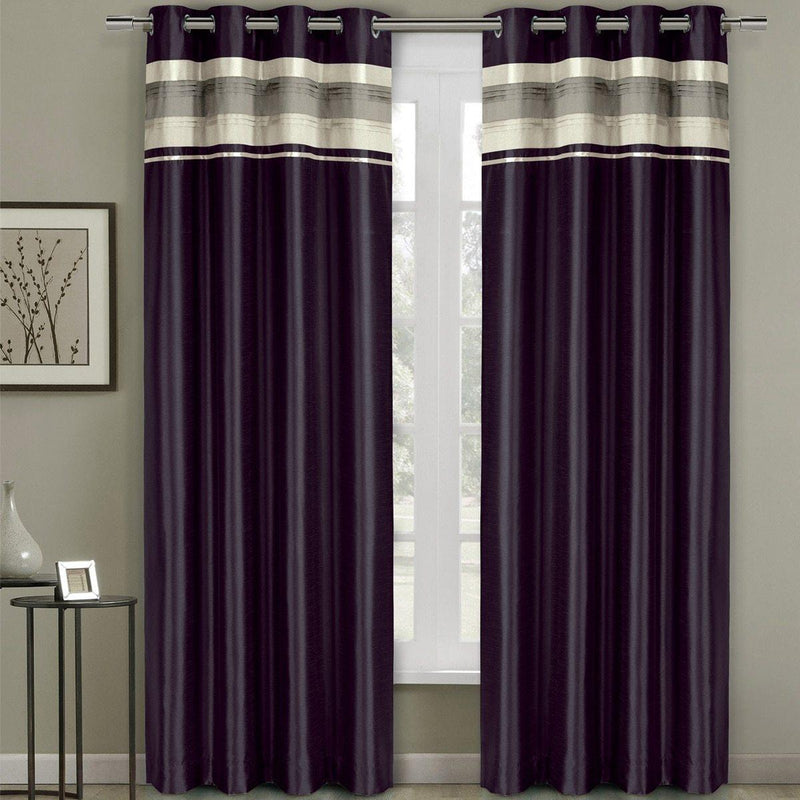 Milan Lined Blackout Curtains with Grommets Single Panel-Wholesale Beddings