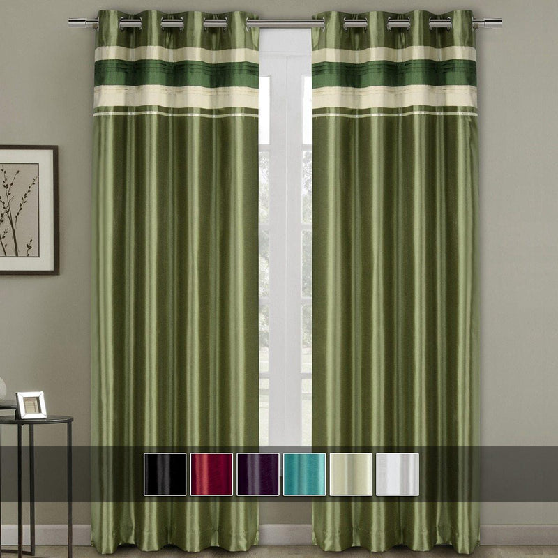 Milan Lined Blackout Curtains with Grommets Single Panel-Wholesale Beddings