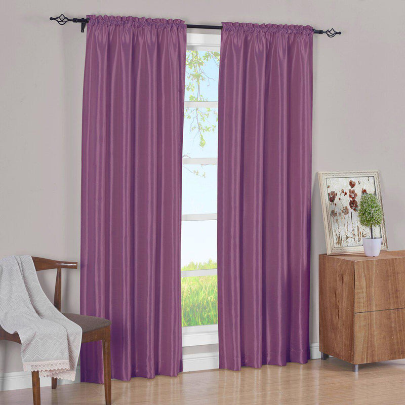 Pair Curtain Panels Soho Faux Silk (Set of 2)-Wholesale Beddings