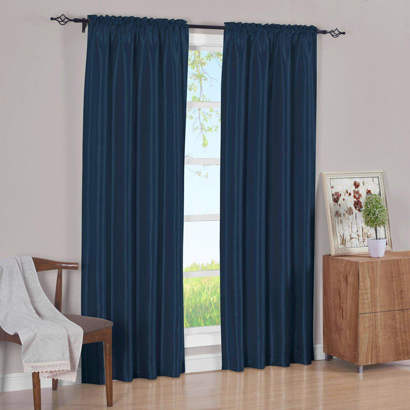 Pair Curtain Panels Soho Faux Silk (Set of 2)-Wholesale Beddings