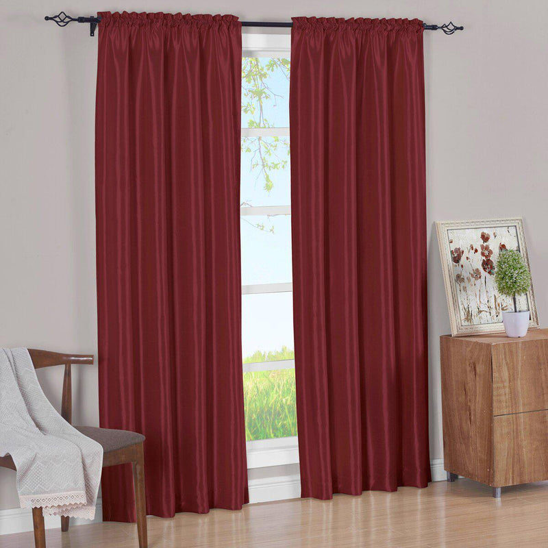 Pair Curtain Panels Soho Faux Silk (Set of 2)-Wholesale Beddings