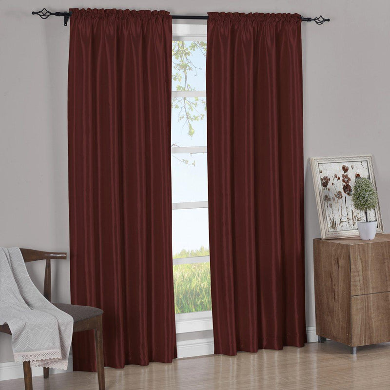 Pair Curtain Panels Soho Faux Silk (Set of 2)-Wholesale Beddings