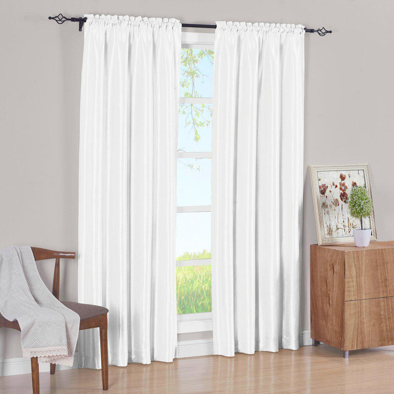 Pair Curtain Panels Soho Faux Silk (Set of 2)-Wholesale Beddings