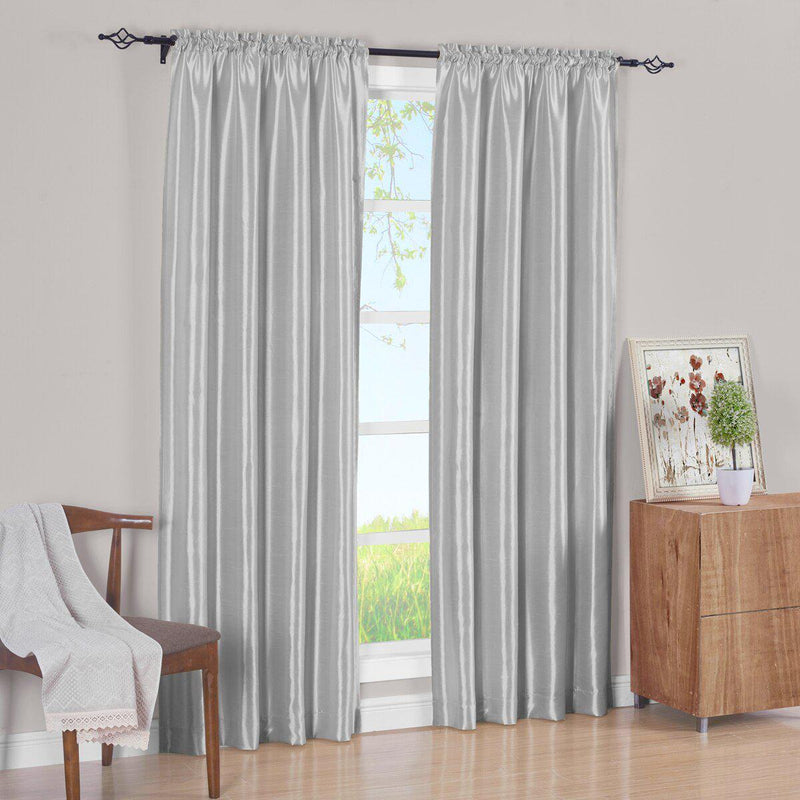 Pair Curtain Panels Soho Faux Silk (Set of 2)-Wholesale Beddings