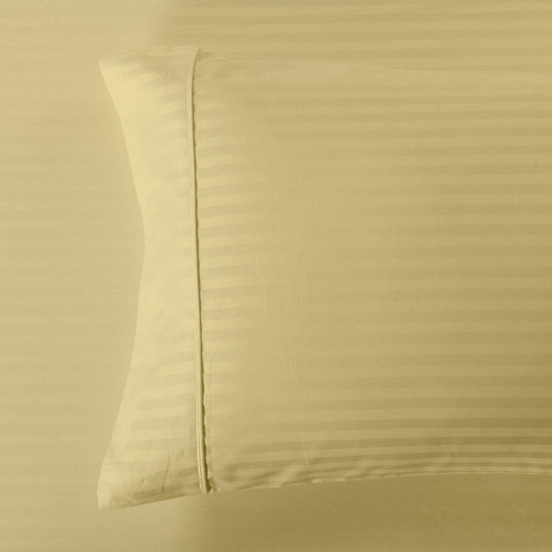 Pair Standard Or King Pillowcases 600 Thread Count 100% Cotton Damask Striped-Wholesale Beddings