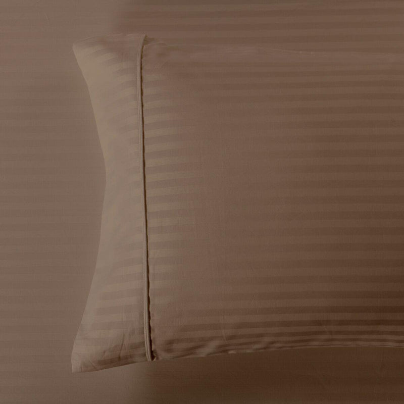 Pair Standard Or King Pillowcases 600 Thread Count 100% Cotton Damask Striped-Wholesale Beddings