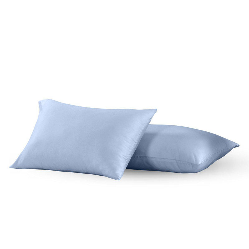 Pair Standard Or King Pillowcases Wrinkle-Free 650Tc Cotton Solid-Wholesale Beddings