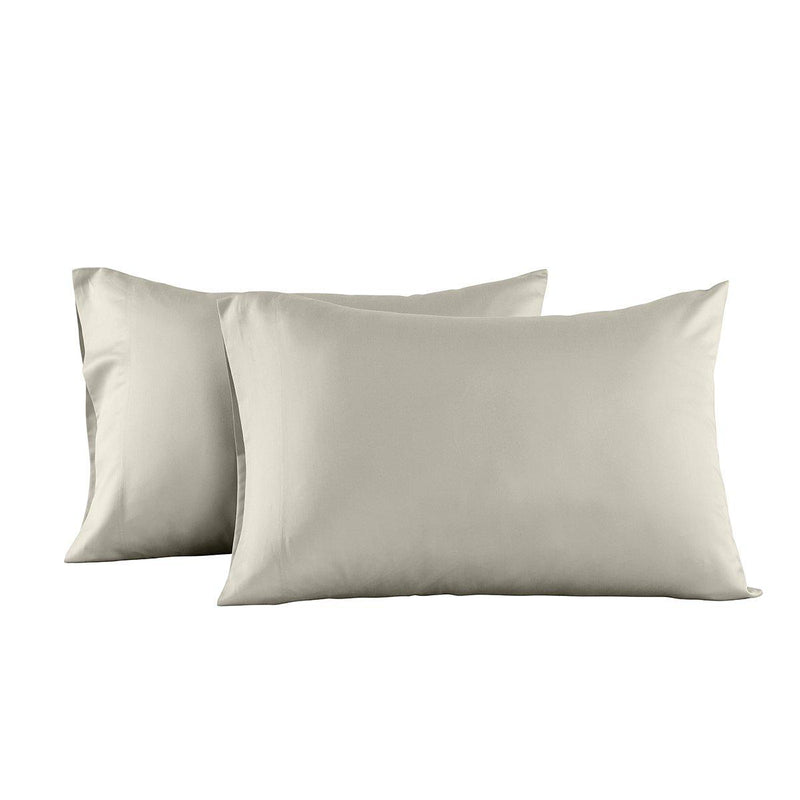 Pair of Pillowcases 100% Cotton 300 Thread Count Solid-Wholesale Beddings