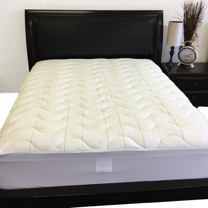 Plush Bamboo Jacquard Mattress Pad-Wholesale Beddings