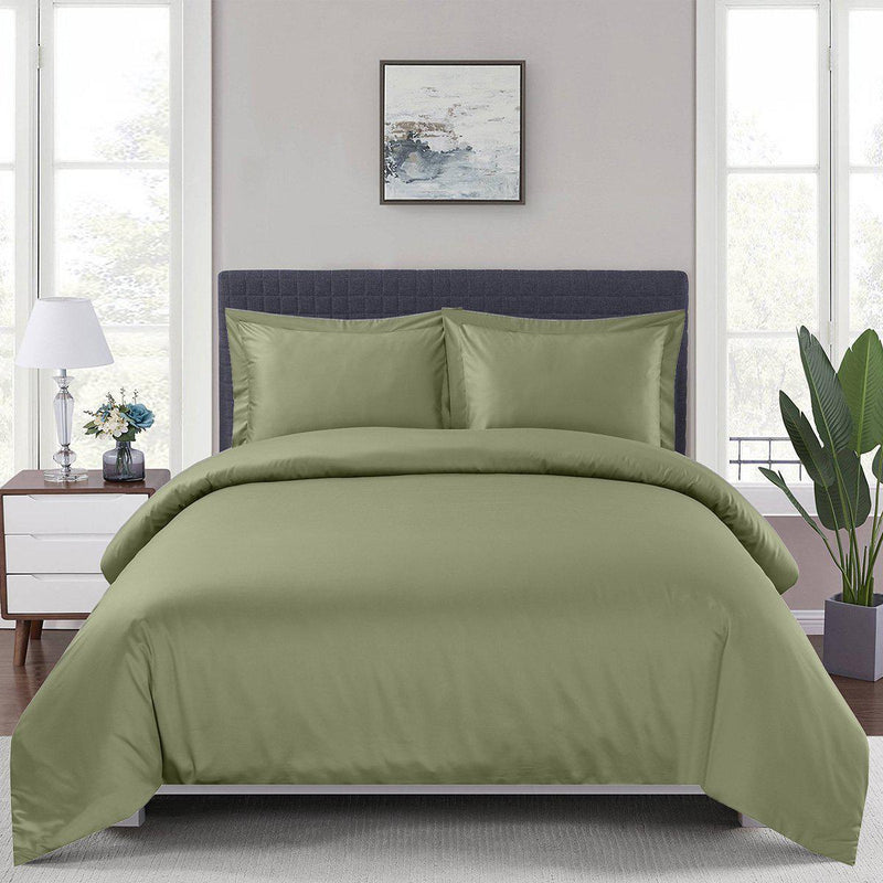 100% Cotton Extra Large Single Duvet Cover in Reversible Soft Green & White  Buds – The Big Little Duvet Company