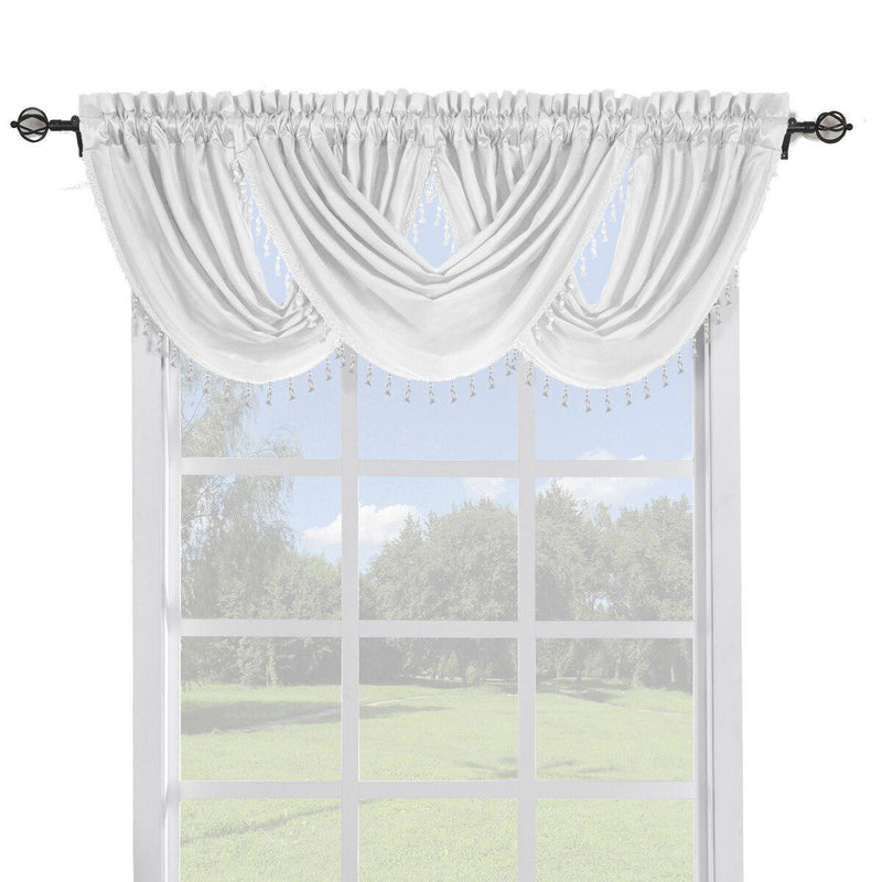 Soho Faux Silk Curtain Panels or Waterfall Valance (Single)-Wholesale Beddings