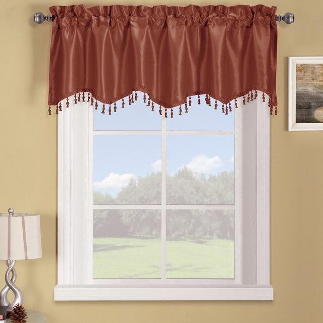 Soho Faux Silk Rod Pocket Curtain Panels- Matching Valance (Single)-Wholesale Beddings