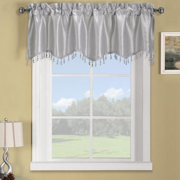 Soho Faux Silk Rod Pocket Curtain Panels- Matching Valance (Single)-Wholesale Beddings