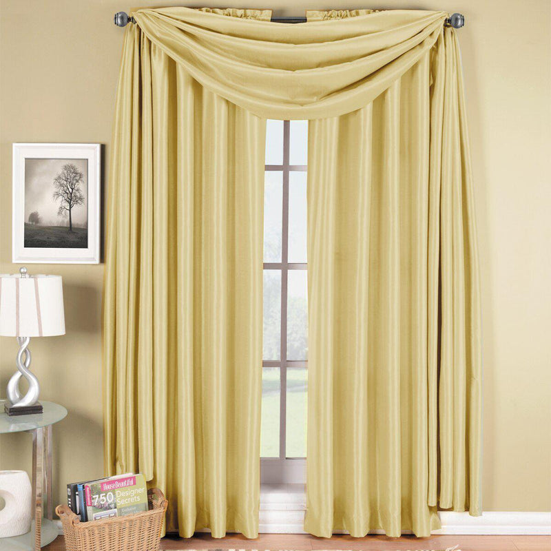 Soho Faux Silk Rod Pocket Window Treatment Scarf or Panel (Single)-Wholesale Beddings