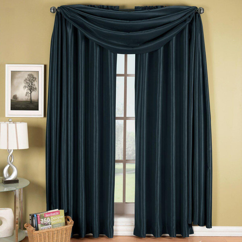 Soho Faux Silk Rod Pocket Window Treatment Scarf or Panel (Single)-Wholesale Beddings