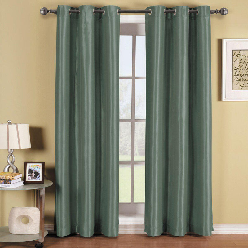 Soho Thermal Blackout Grommet Top Curtain Panels (Single)-Wholesale Beddings