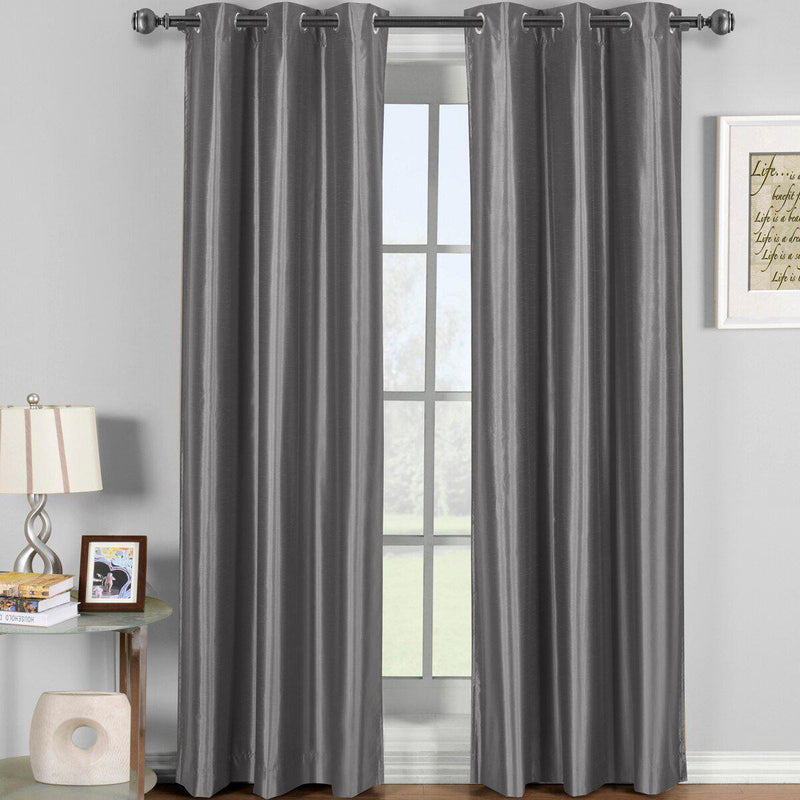 Soho Thermal Blackout Grommet Top Curtain Panels (Single)-Wholesale Beddings