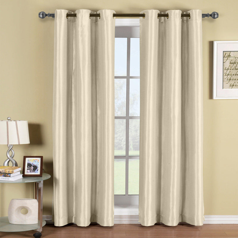 Soho Thermal Blackout Grommet Top Curtain Panels (Single)-Wholesale Beddings