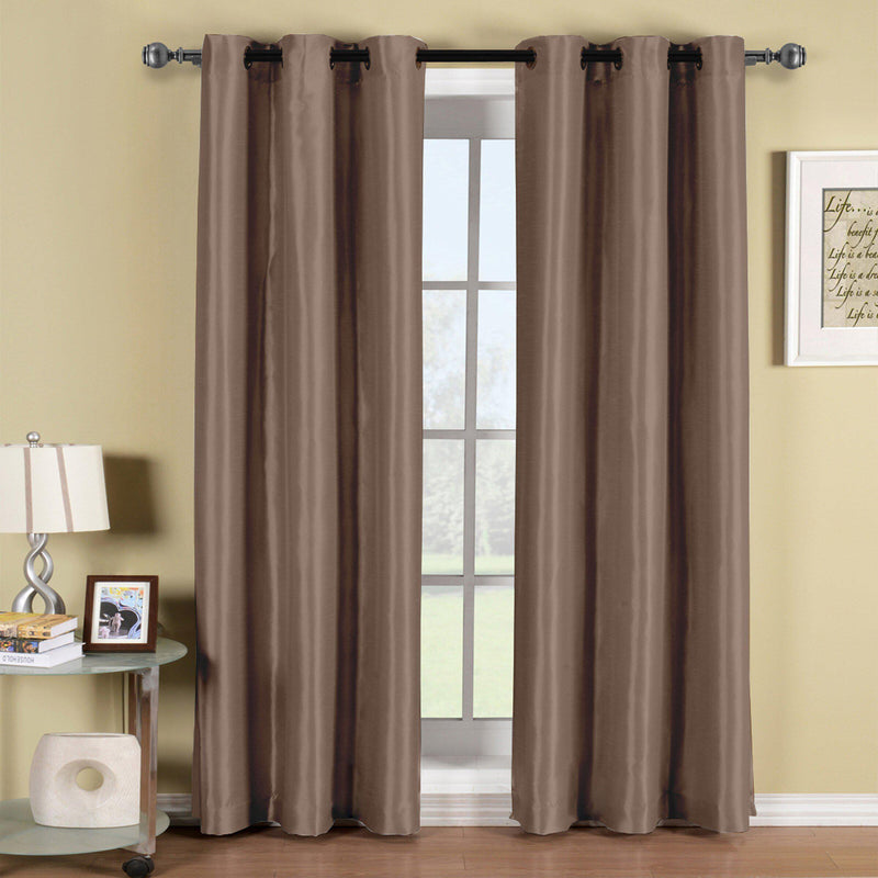 Soho Thermal Blackout Grommet Top Curtain Panels (Single)-Wholesale Beddings