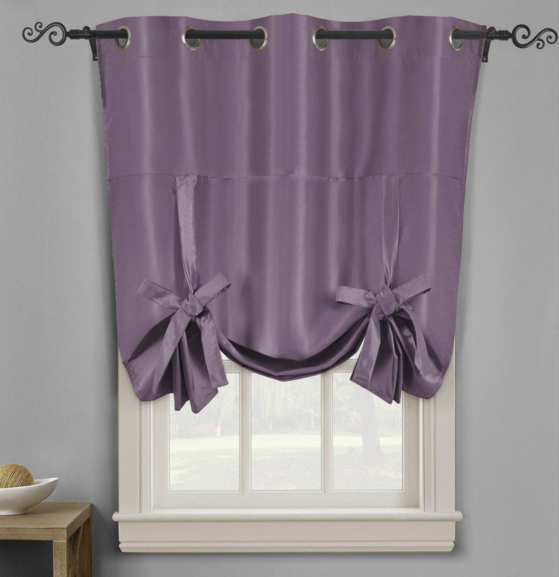 Soho Triple-Pass Thermal Insulated Blackout Curtain Top Grommet - Tie Up Shade for Small Window ( 42" W X 63" L)-Wholesale Beddings