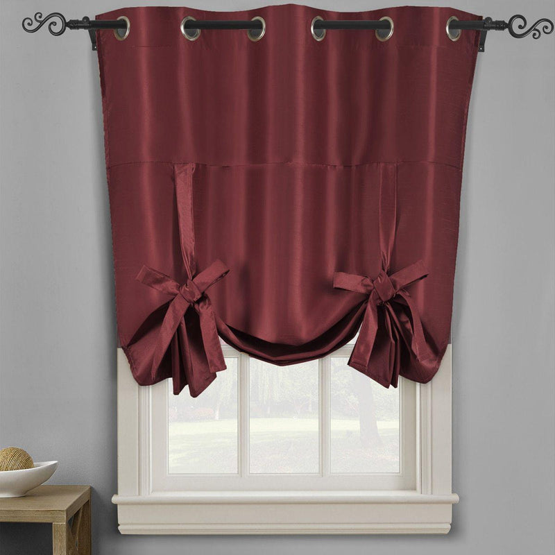 Soho Triple-Pass Thermal Insulated Blackout Curtain Top Grommet - Tie Up Shade for Small Window ( 42" W X 63" L)-Wholesale Beddings