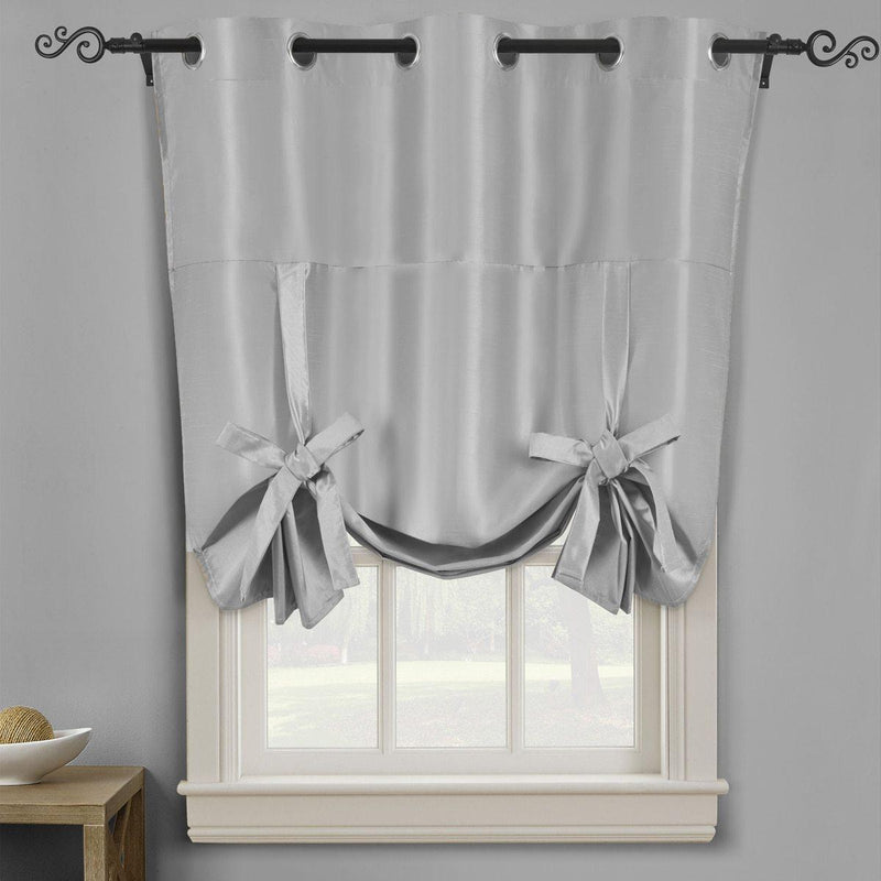 Soho Triple-Pass Thermal Insulated Blackout Curtain Top Grommet - Tie Up Shade for Small Window ( 42" W X 63" L)-Wholesale Beddings