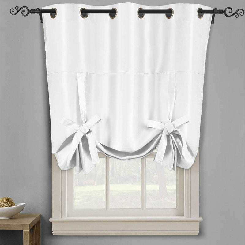 Soho Triple-Pass Thermal Insulated Blackout Curtain Top Grommet - Tie Up Shade for Small Window ( 42" W X 63" L)-Wholesale Beddings