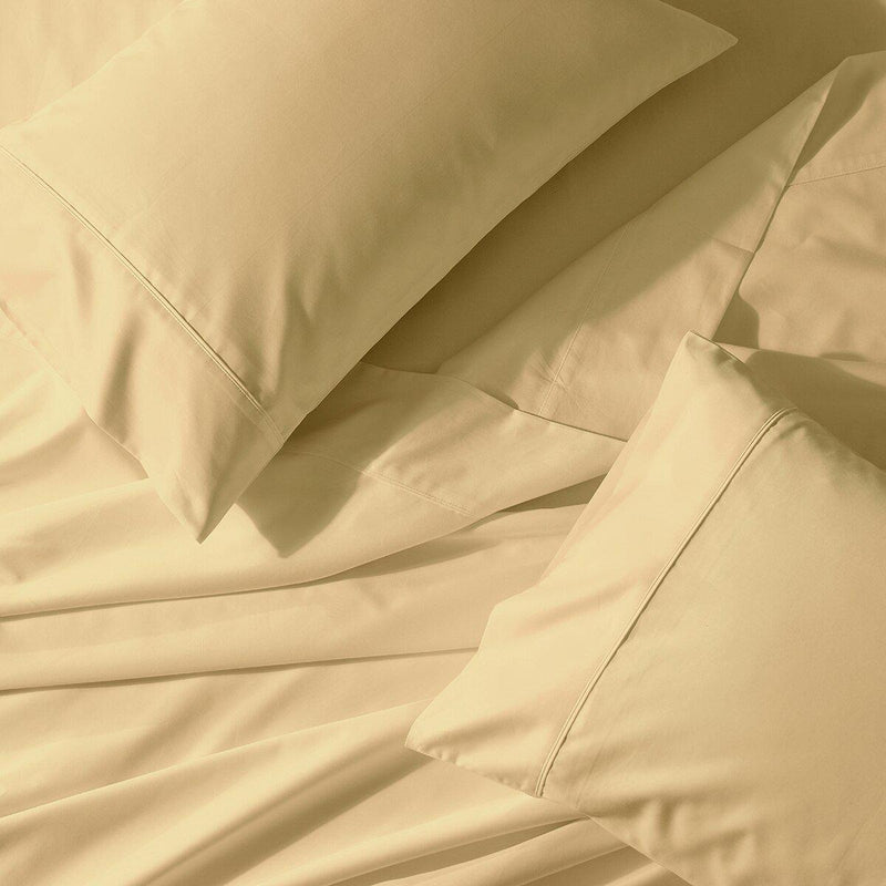 Split Cal-King Sheets Abri Cotton Percale Crispy Super Soft Sheet Set-Wholesale Beddings