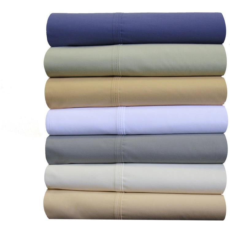 Split Cal-King Sheets Abri Cotton Percale Crispy Super Soft Sheet Set-Wholesale Beddings