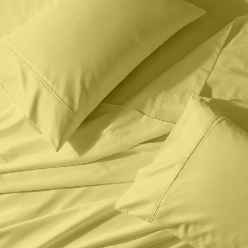 Split Top "Head Split" California King Wrinkle-Free 650 Thread Count Cotton Blend Solid Sheet Sets-Wholesale Beddings