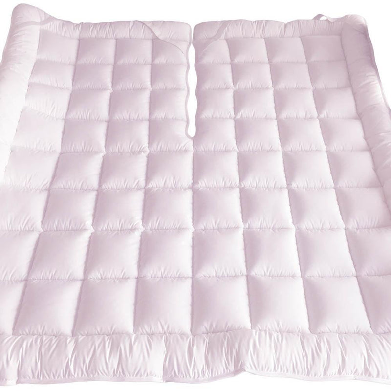 Split Top King Plush 2 Inches Mattress Pad Down Alternative Anchor Bands-Wholesale Beddings