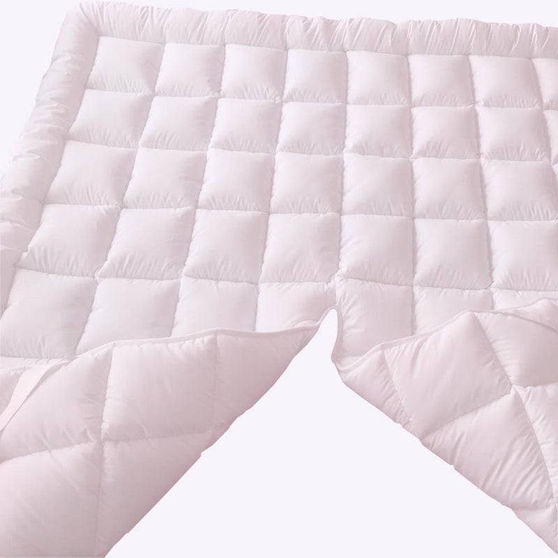 Split Top King Plush 2 Inches Mattress Pad Down Alternative Anchor Bands-Wholesale Beddings