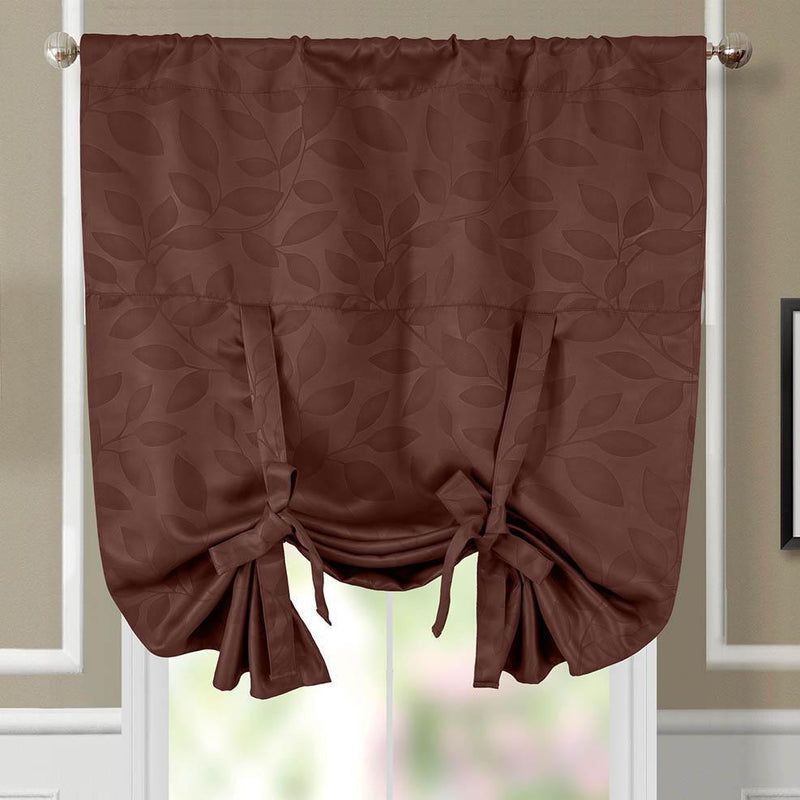 Tie Up Window Curtain Shade ( 37" W X 63" L) Virginia Rod Pocket Room Darkening-Wholesale Beddings