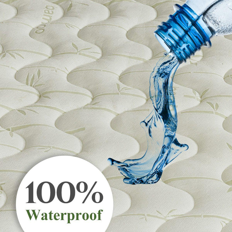 Top Split King ( Flex King ) Waterproof Bamboo Jacquard Mattress Pad-Wholesale Beddings