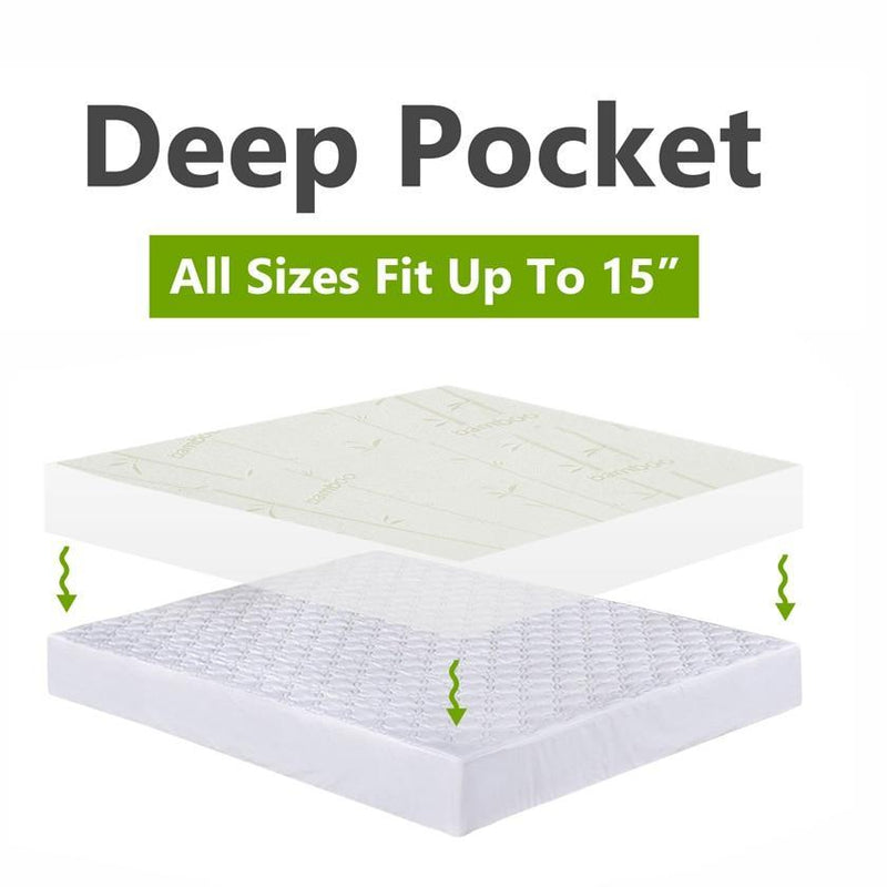 Waterproof Antibacterial Hypoallergenic Bamboo Mattress Protector-Wholesale Beddings