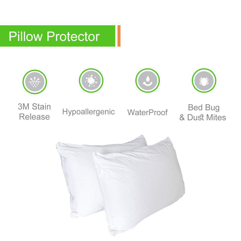 Waterproof Pillow Protector 3M Stain Release And TPU Laminated-Wholesale Beddings